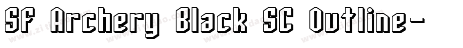 SF Archery Black SC Outline字体转换